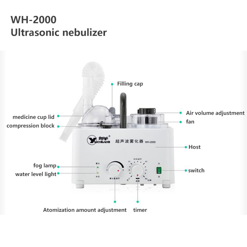 Yuehua Nebulizer WH-2000 Silent Ultrasonic Nebulizer Children Old Adult Home Medical Asthma Phlegm